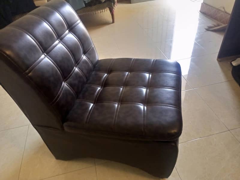 Premium Study Table + Leather Sofa Chair 2
