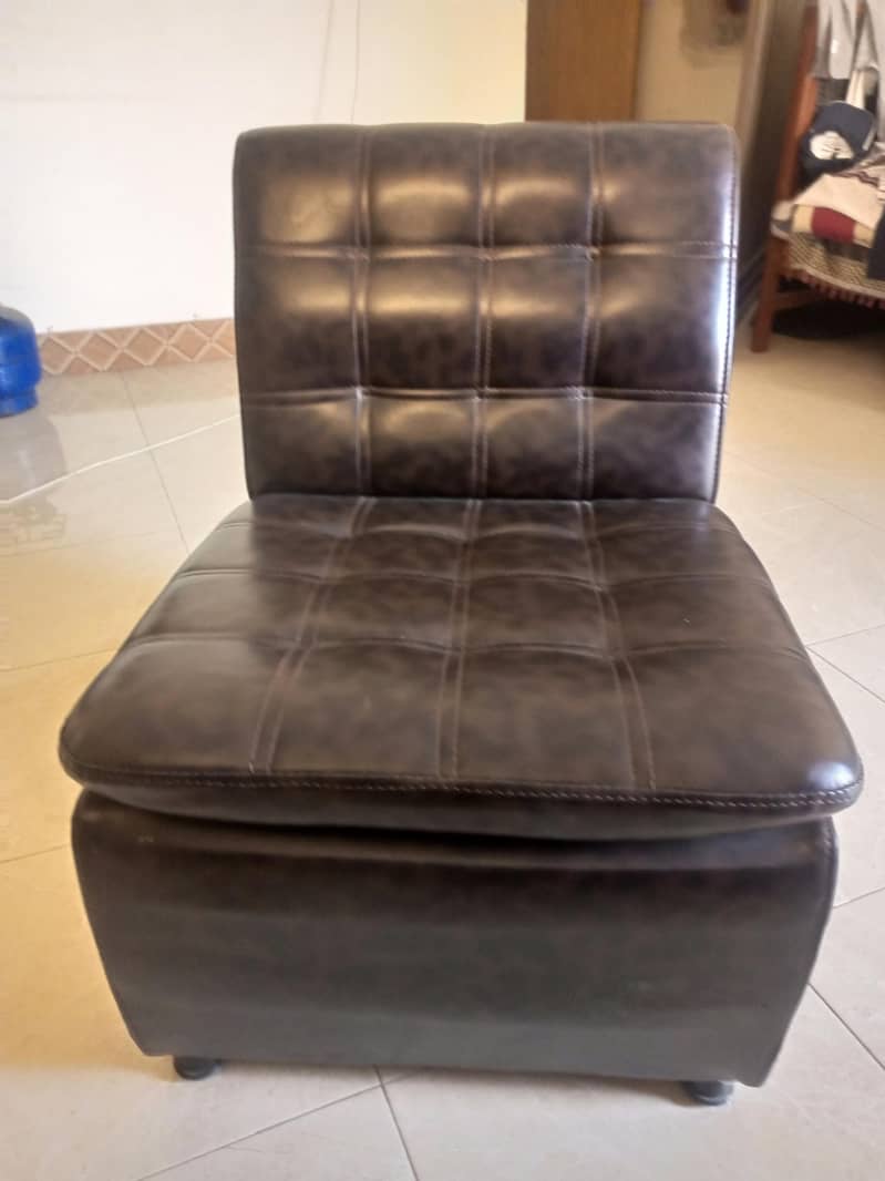 Premium Study Table + Leather Sofa Chair 3
