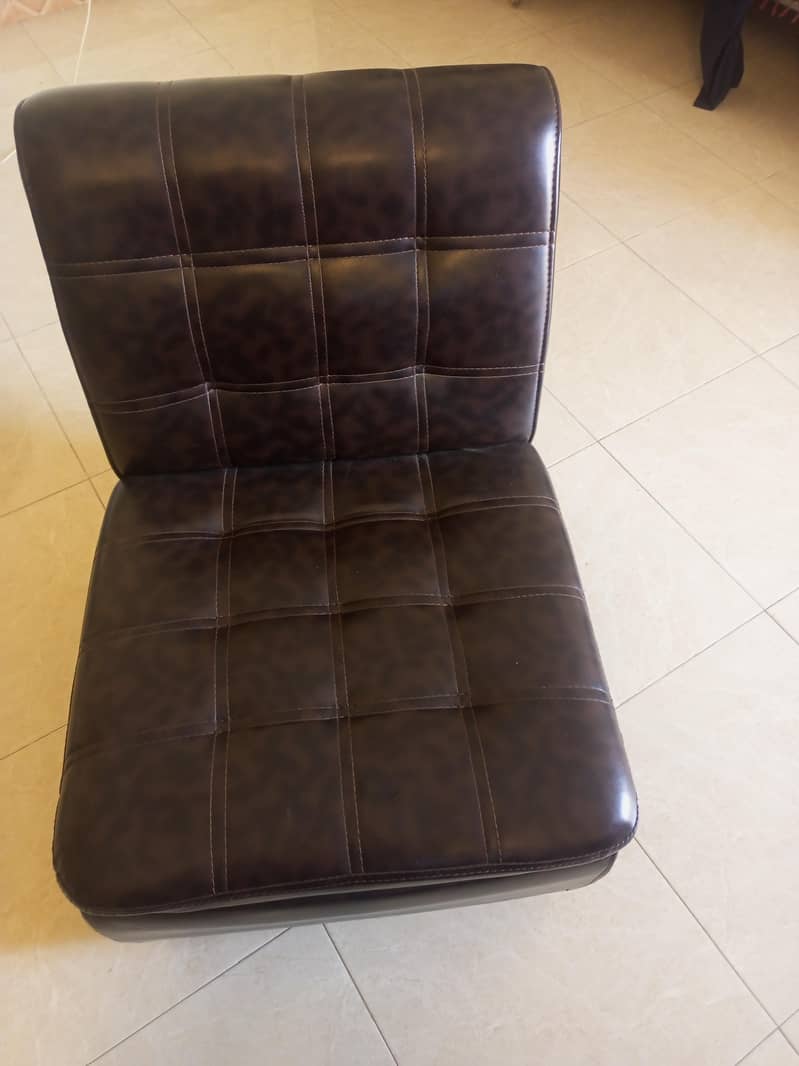 Premium Study Table + Leather Sofa Chair 4