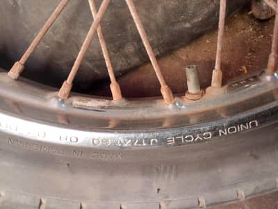 union cycle rim for rear wheel without drum