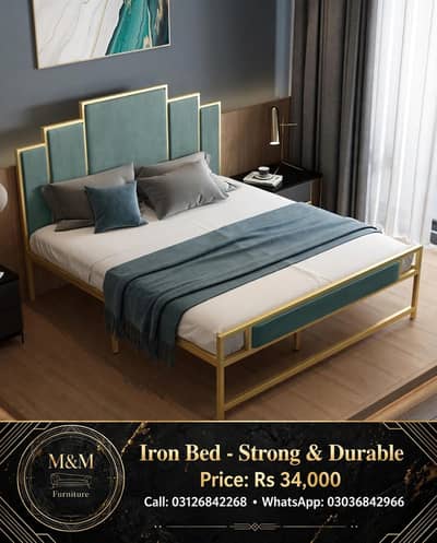 new comfortable and strong double bed