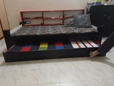 kids double bed  two sides with out mattress
