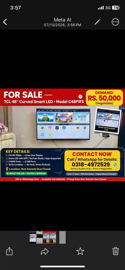 TCL 48 Inch Curved Smart LED