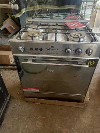 Welcome WC-500 Gas Cooking Range | 3 Brass Burners | Auto Ignition |