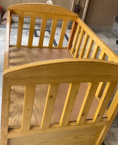 Wooden Baby Cot / Baby Bed with Mattress