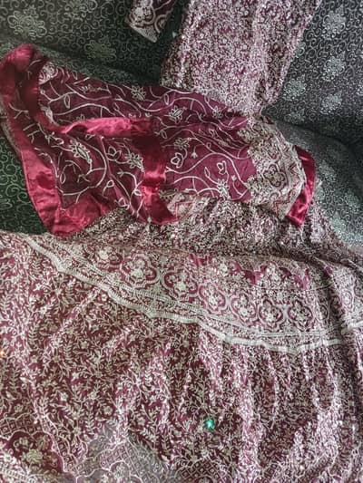 Mehroon barat dress