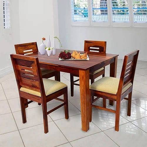 Dining Table 4 seated | Pure Solid |Ash Wood| 3