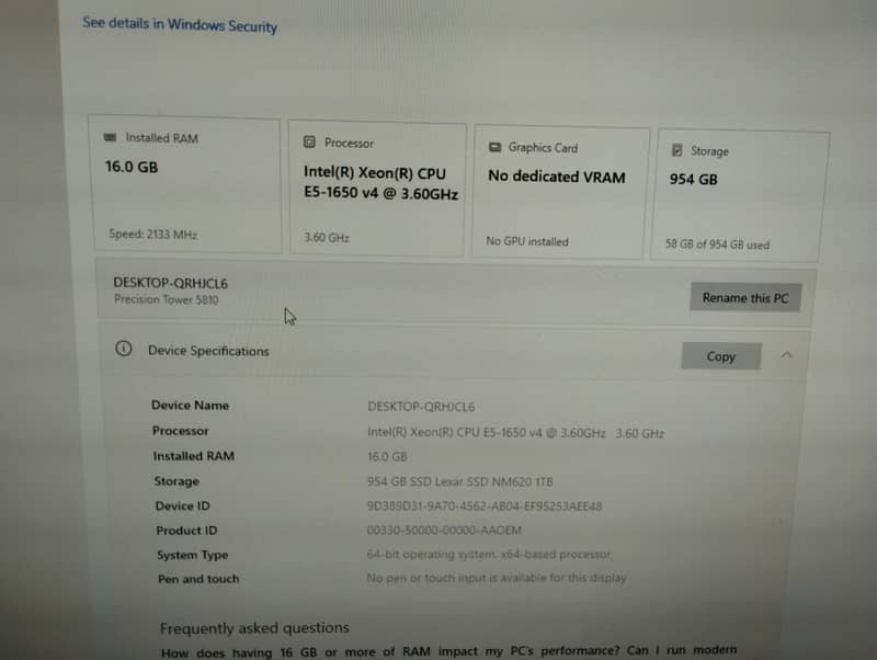 Dell Precision 5810 0