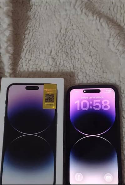 14 pro max 256gb PTA OFFICIAL APPROVED Physical Sim water peck