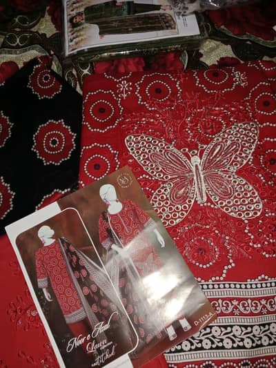 3 pes lawn embroidery