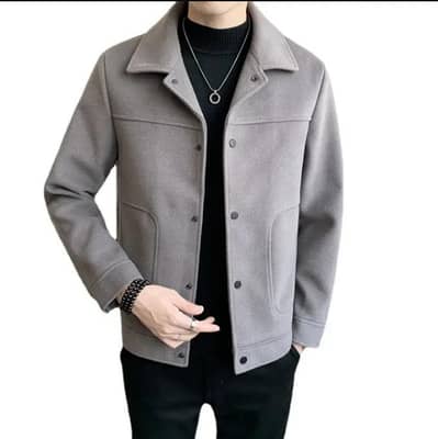 Men's Slim Fit Wool Jacket Winter Korean Style