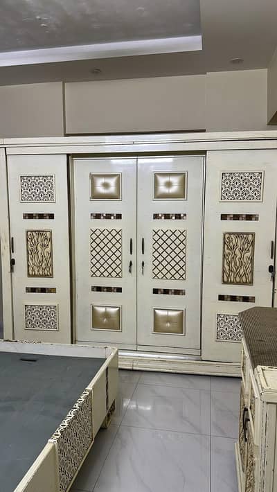 Complete Bedroom Furniture Set | Bed, 4-Door Wardrobe & Side Tables