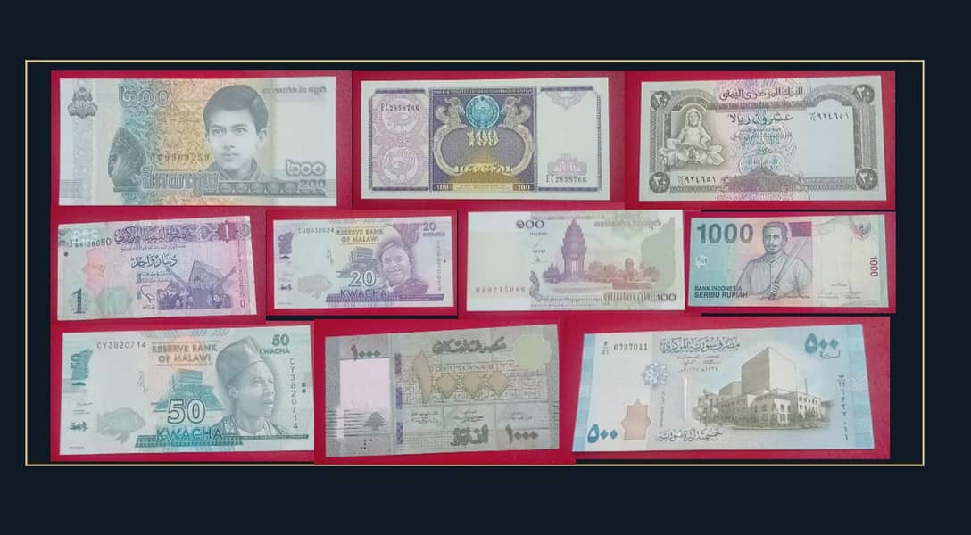 World Different Currency Notes. . . . 1