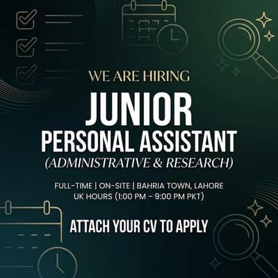 Junior Personal Assistant (Administrative & Research)