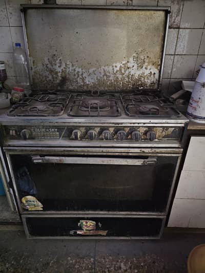 5 burner cooking range with oven