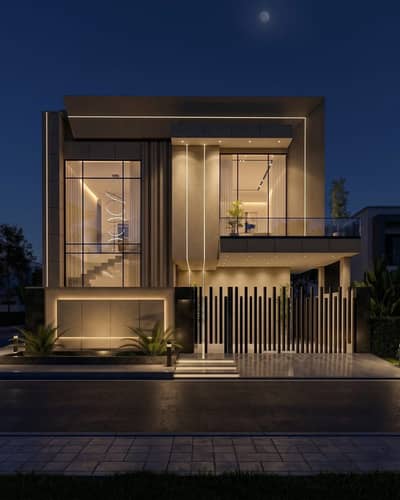 Top Of The Line Grey Structure 10 Marla ultra Modern Elevation House Available For Sale