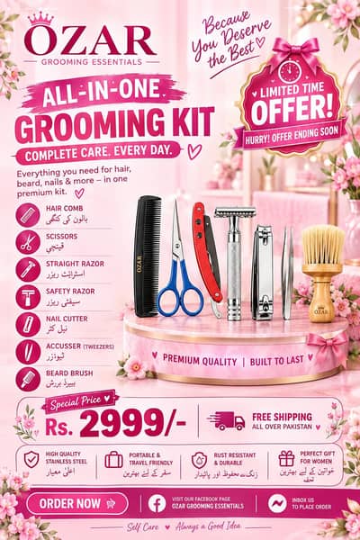All in one Grooming kit for women