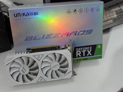 UNIKA Blizzard RTX 3050 6GB GDDR6 White Edition | 10/10 Neat Condition