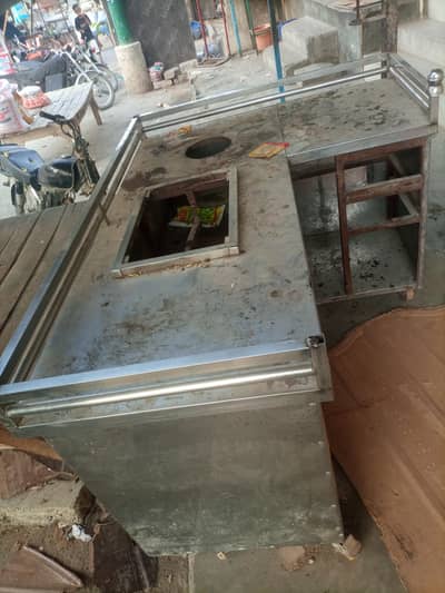 Tea counter steel loha mix complete Saman hai choola drawz