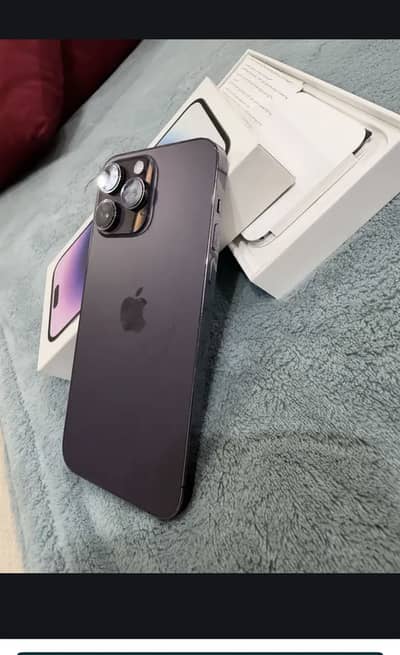 iPhone 14 Pro Max JV 128 gb 82% B. H complete Box