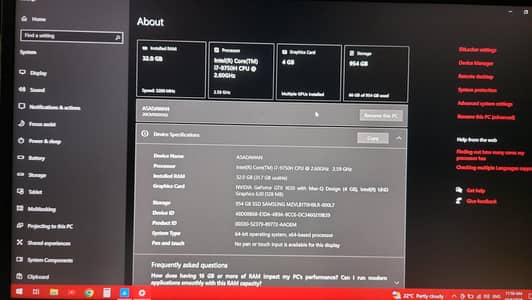 Lenovo X1 Extreme ci7 9th gen 4gb Nvidia card