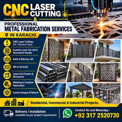 CNC Laser Cutting & Metal Fabrication | Jali, Grills & Frames services