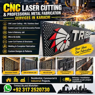CNC Laser Cutting Service | MS & SS Metal Cutting services