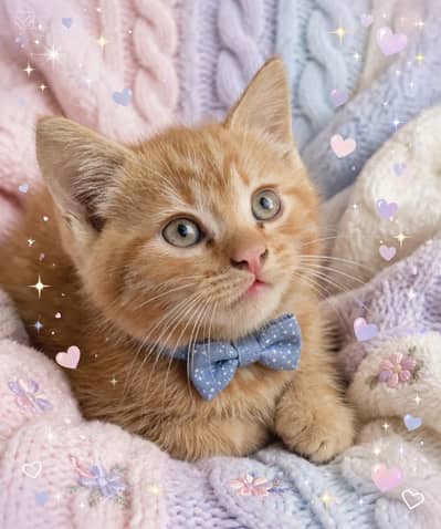 Baby kitten russian cat