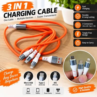3-in-1 Charging Cable – For Sale