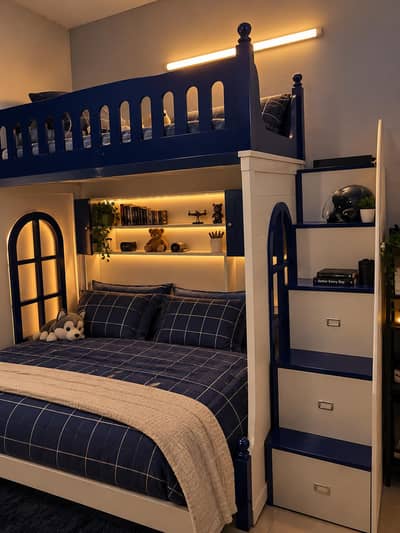 bunk bed for kids with slide