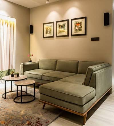 L shape sofa set