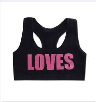 HappierHot Sale Fashion Brafor Girls Breathable Girls' Letter Bra, Spaghetti, Girls' Vest, Underwear, Development Period, Black And White Student Bra  R5846