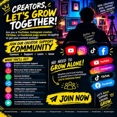 **WE ARE BUILDING A YOUTUBE CREATOR SUPPORT COMMUNITY!**