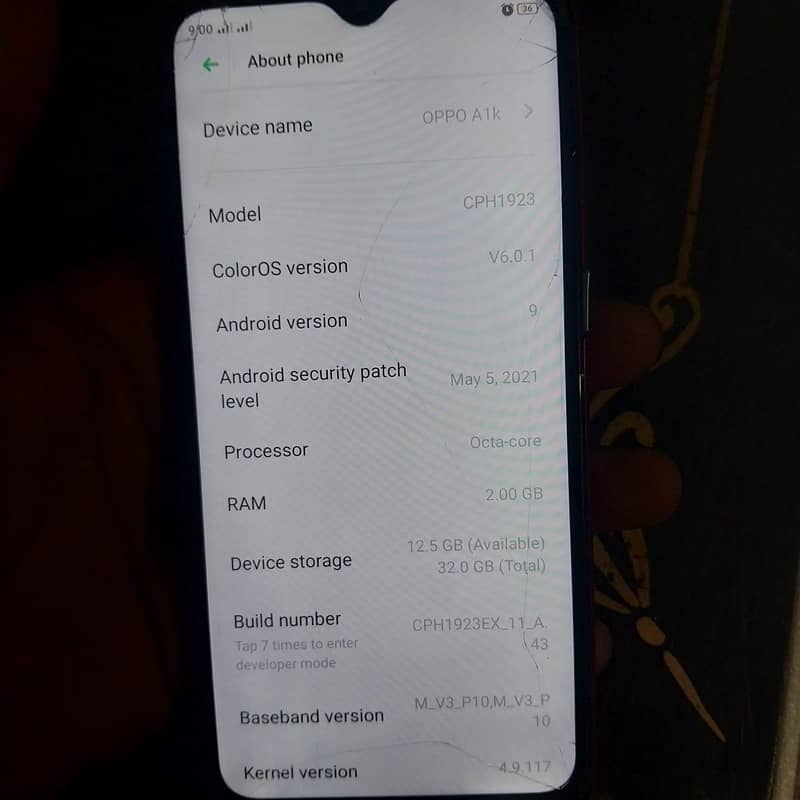 OPPO A1k 3