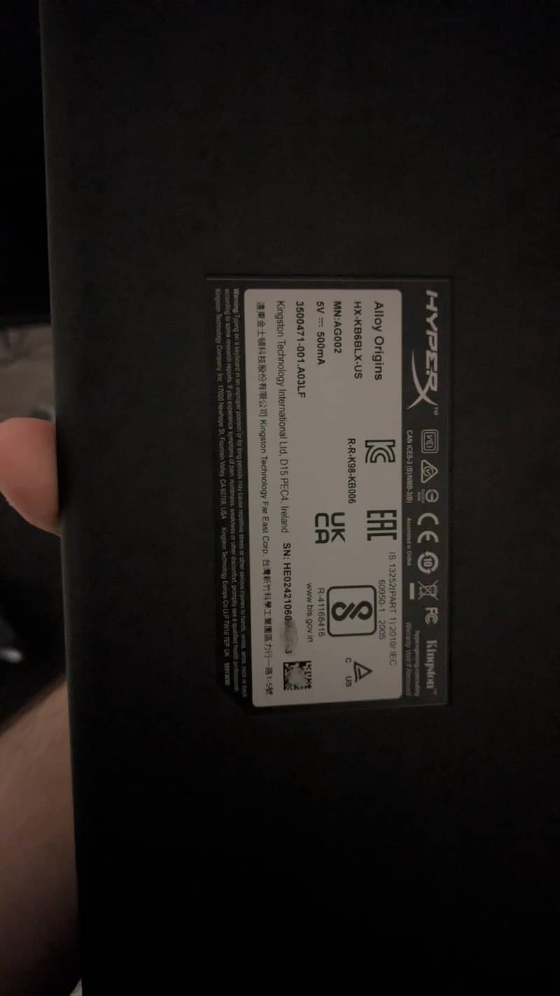 hyper x core mechanical keyboard and Logitech g102 lightsync 2