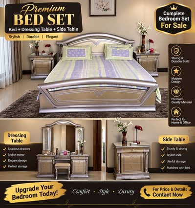 Complete Bedroom Furniture Set for sale– Luxury Bed Set for Sale