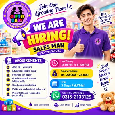 Salesman Required – 6 to 7 Vacancies | Freshers Can Apply
