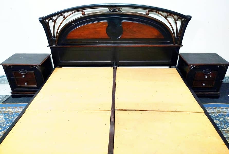 King Bed Set, , Single Bed & Dressing Table - Solid Shesham Wood 2