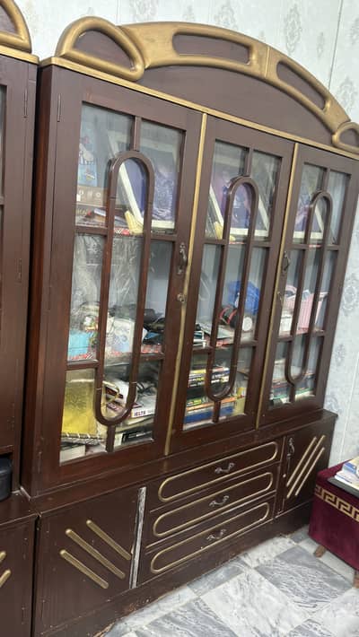 Wooden dressing and showcase