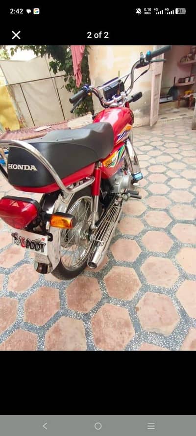 Honda 70 CC urgent for sale model 2020=03418297515