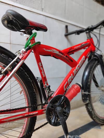Red cruiser Wind storm Mountain bicycle, multi speed Gear bike