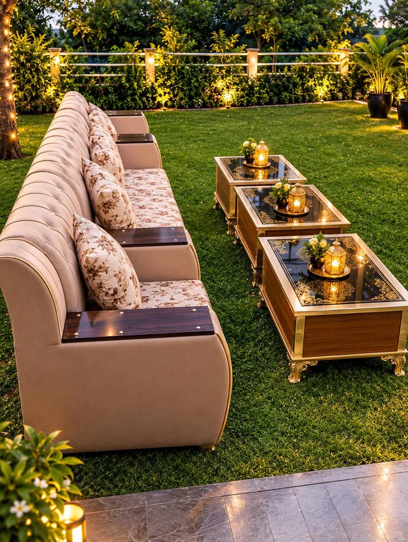 mini sofa and full size sofa with table 1