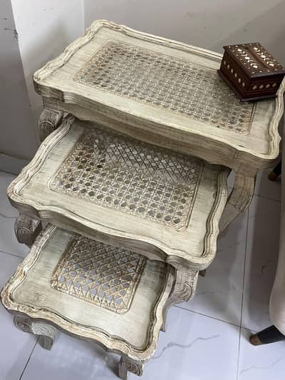 sofa set(3+3+1) center table. . nesting table
