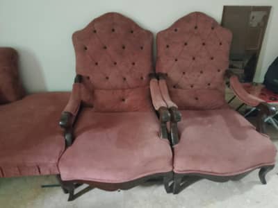 two larg size chairs original wood structure
