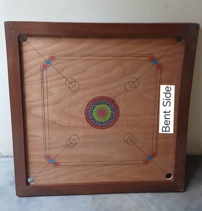Bent Wooden Carrom Board 40×40 Inch with Gotiyan, Powder & Borak