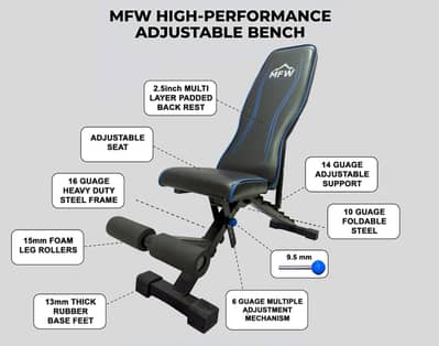 Adjustable Bench Press /Heavy Duty Gym Bench/Foldable  Workout Bench