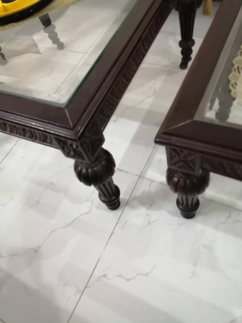 central table with 2 side tables 2