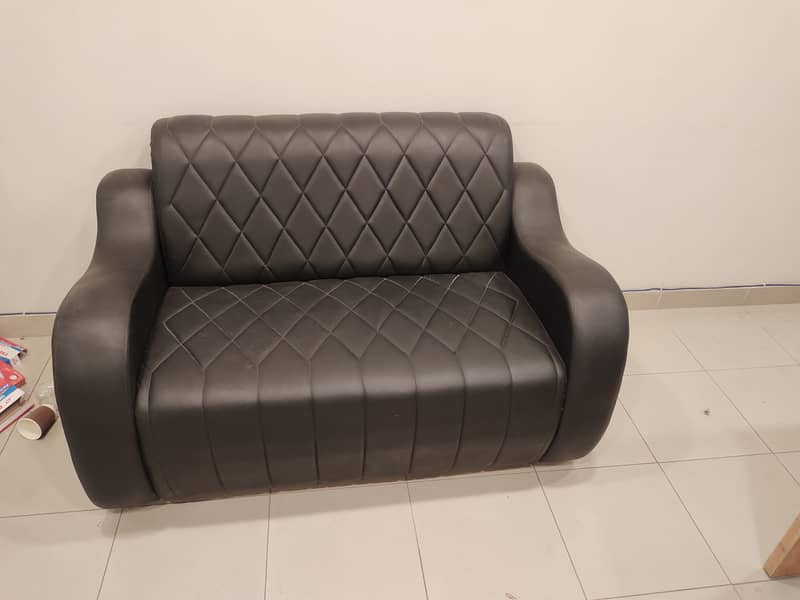 Set of 2 Premium Leatherette 2-Seater Sofas for Living Room / 0