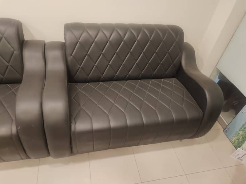 Set of 2 Premium Leatherette 2-Seater Sofas for Living Room / 1
