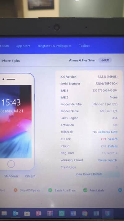 Iphone 6 Plus PTA 64 GB